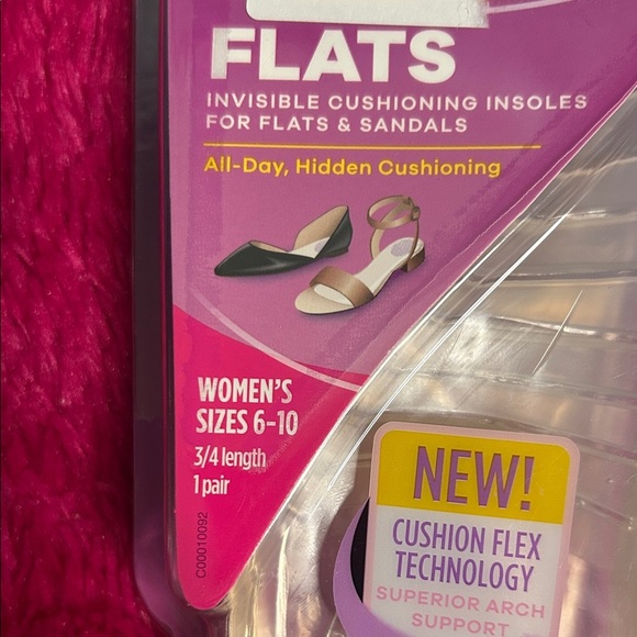 Dr. Scholl's Flats Cushioning Insoles - Purple and Silver - Picture 3 of 3